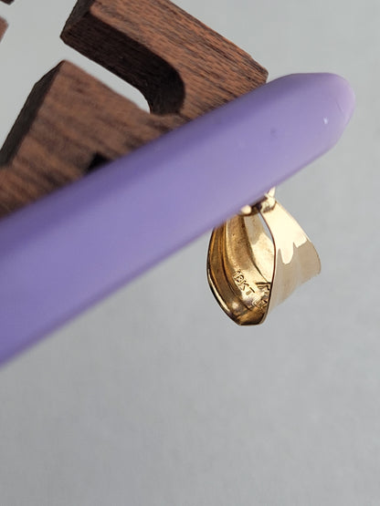 18K Yellow Gold Bail & Roman Wood Cross – Made in Italy