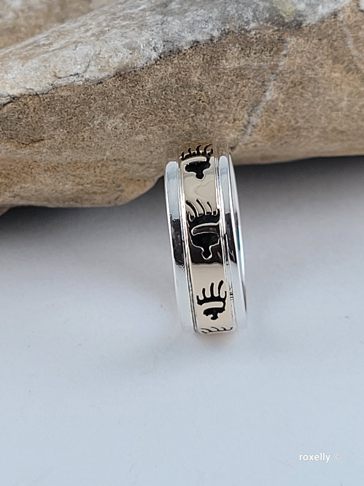 925 Sterling Silver and 14K Yellow Gold Ring Size 5