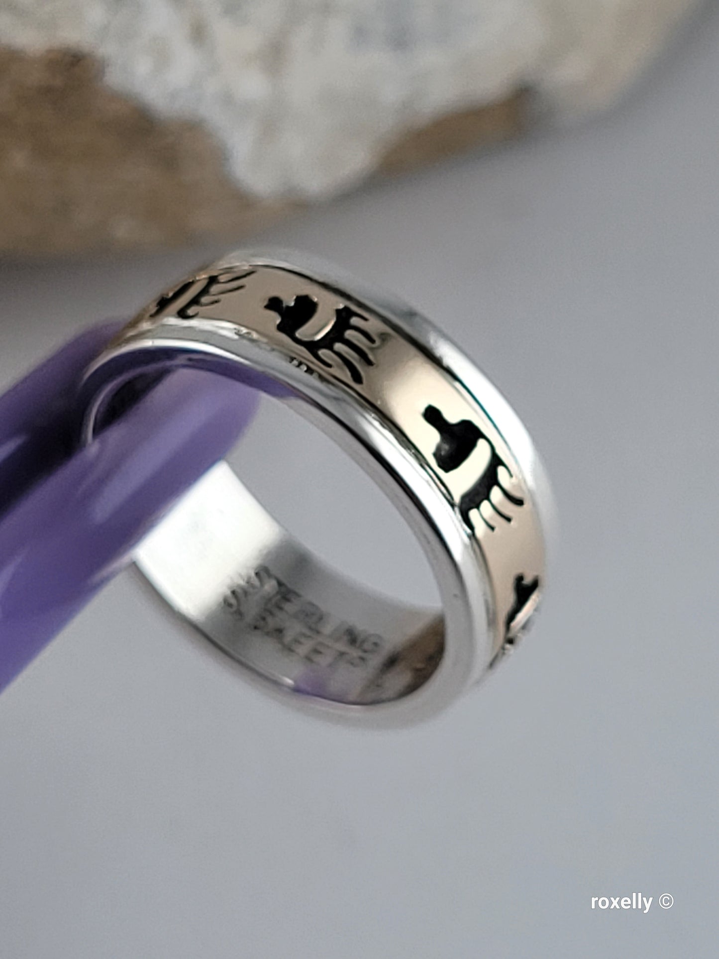 925 Sterling Silver and 14K Yellow Gold Ring Size 5