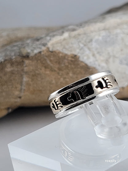 925 Sterling Silver and 14K Yellow Gold Ring Size 5