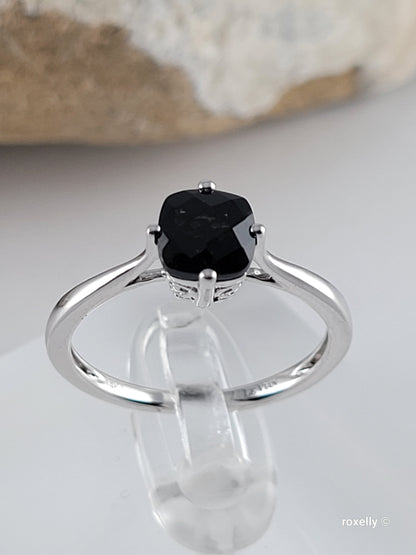 14K Solid White Gold Smoky Quartz LeVian Ring Size 7 Solid Gold
