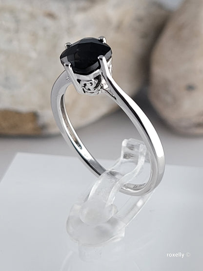 14K Solid White Gold Smoky Quartz LeVian Ring Size 7 Solid Gold