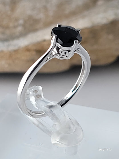 14K Solid White Gold Smoky Quartz LeVian Ring Size 7 Solid Gold