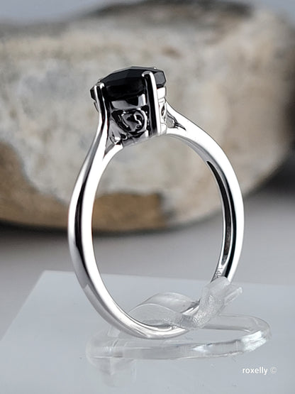 14K Solid White Gold Smoky Quartz LeVian Ring Size 7 Solid Gold