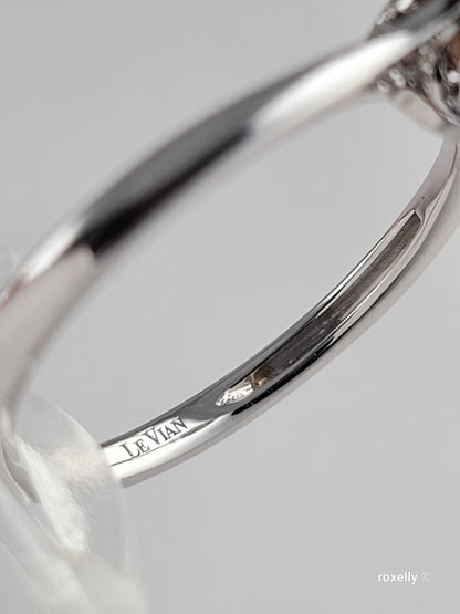 14K Solid White Gold Smoky Quartz LeVian Ring Size 7 Solid Gold