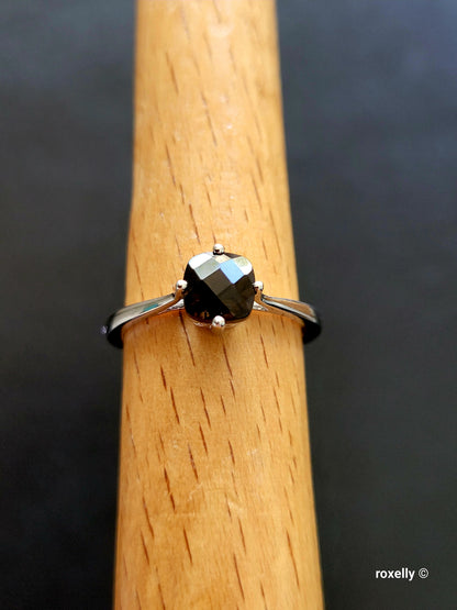 14K Solid White Gold Smoky Quartz LeVian Ring Size 7 Solid Gold
