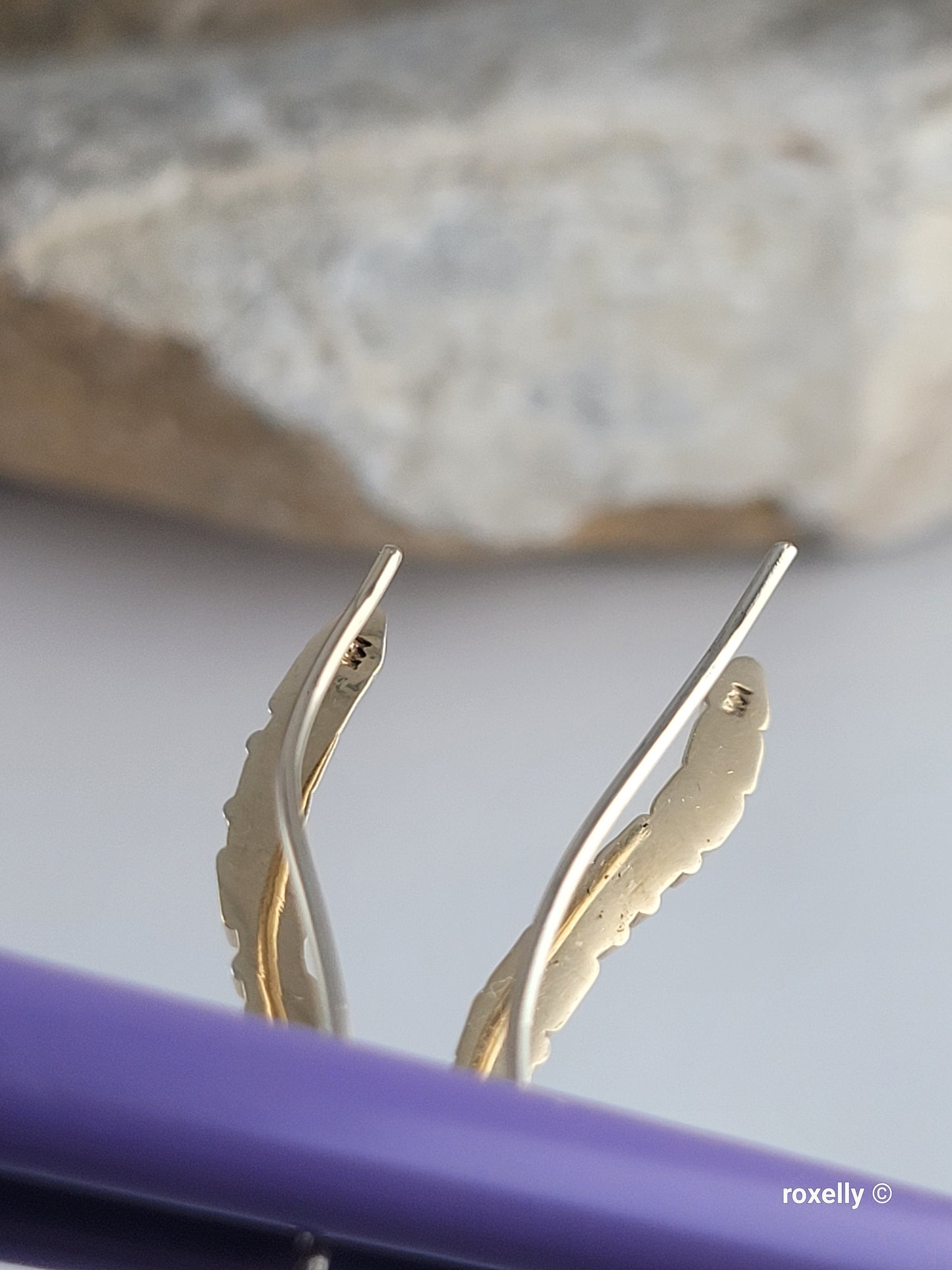 14k Solid Yellow Gold Corvette Earrings