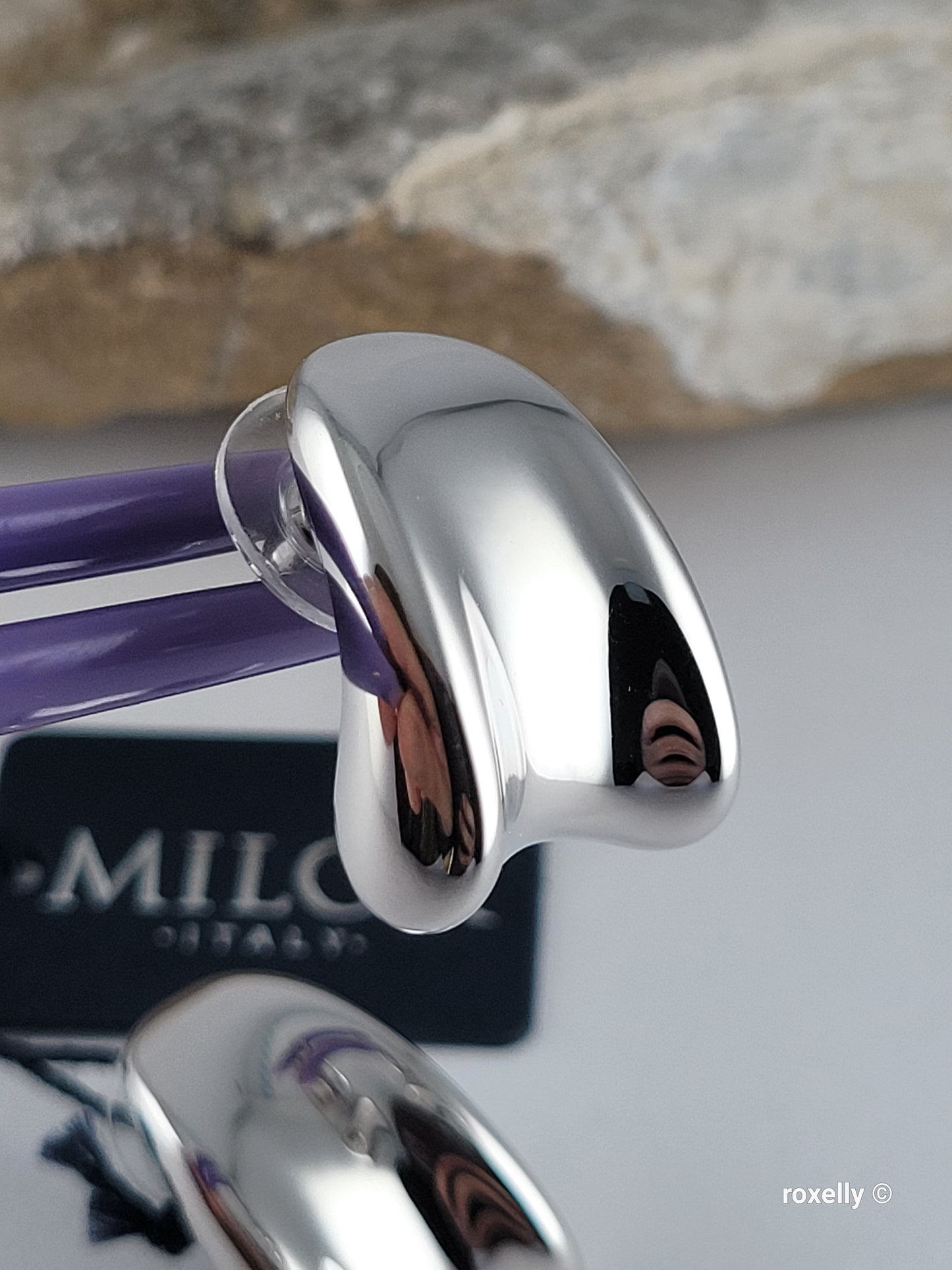 Milor 14K White Gold Over Resin Core Modern Puffy Earrings – Made in Italy