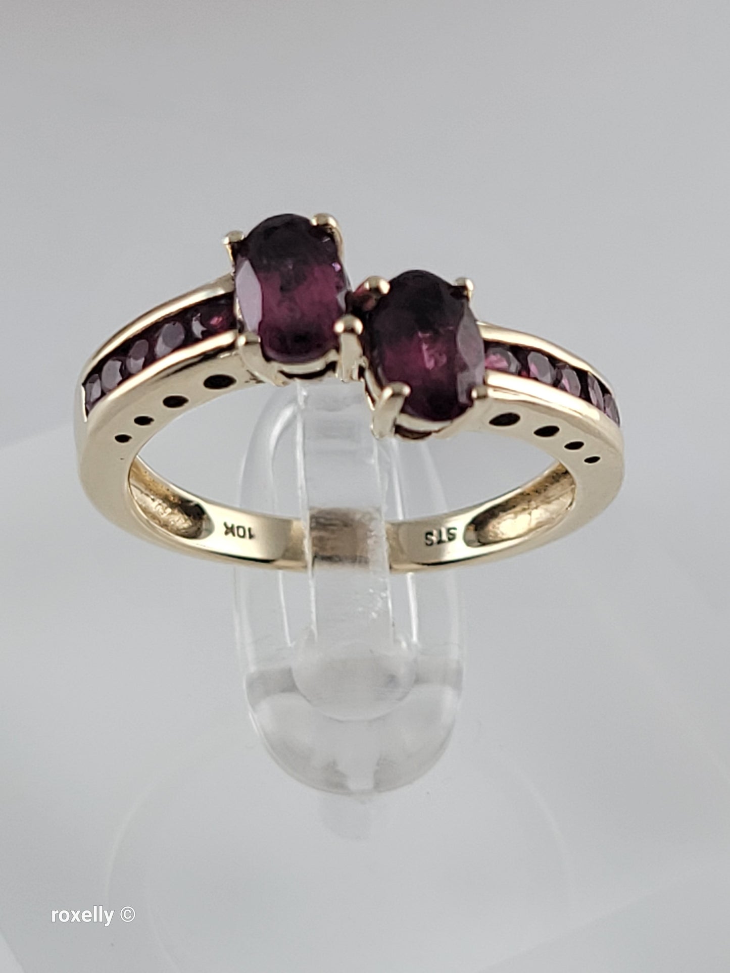 10K Yellow Gold Red Spinel Ring Size 7, Solid Gold