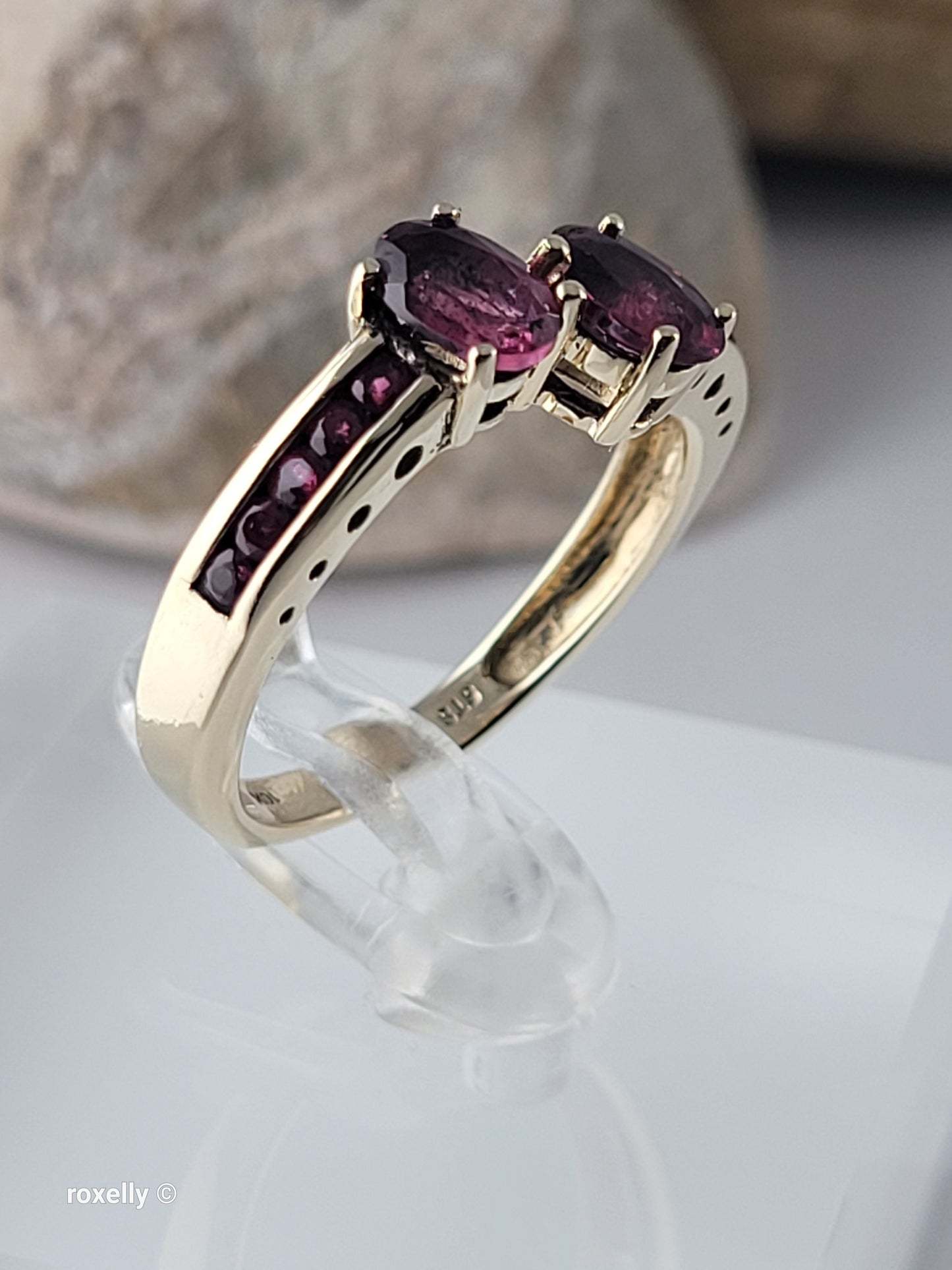 10K Yellow Gold Red Spinel Ring Size 7, Solid Gold