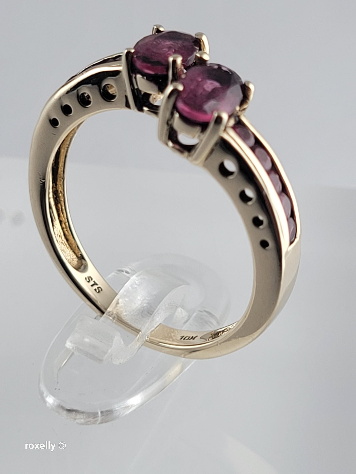 10K Yellow Gold Red Spinel Ring Size 7, Solid Gold