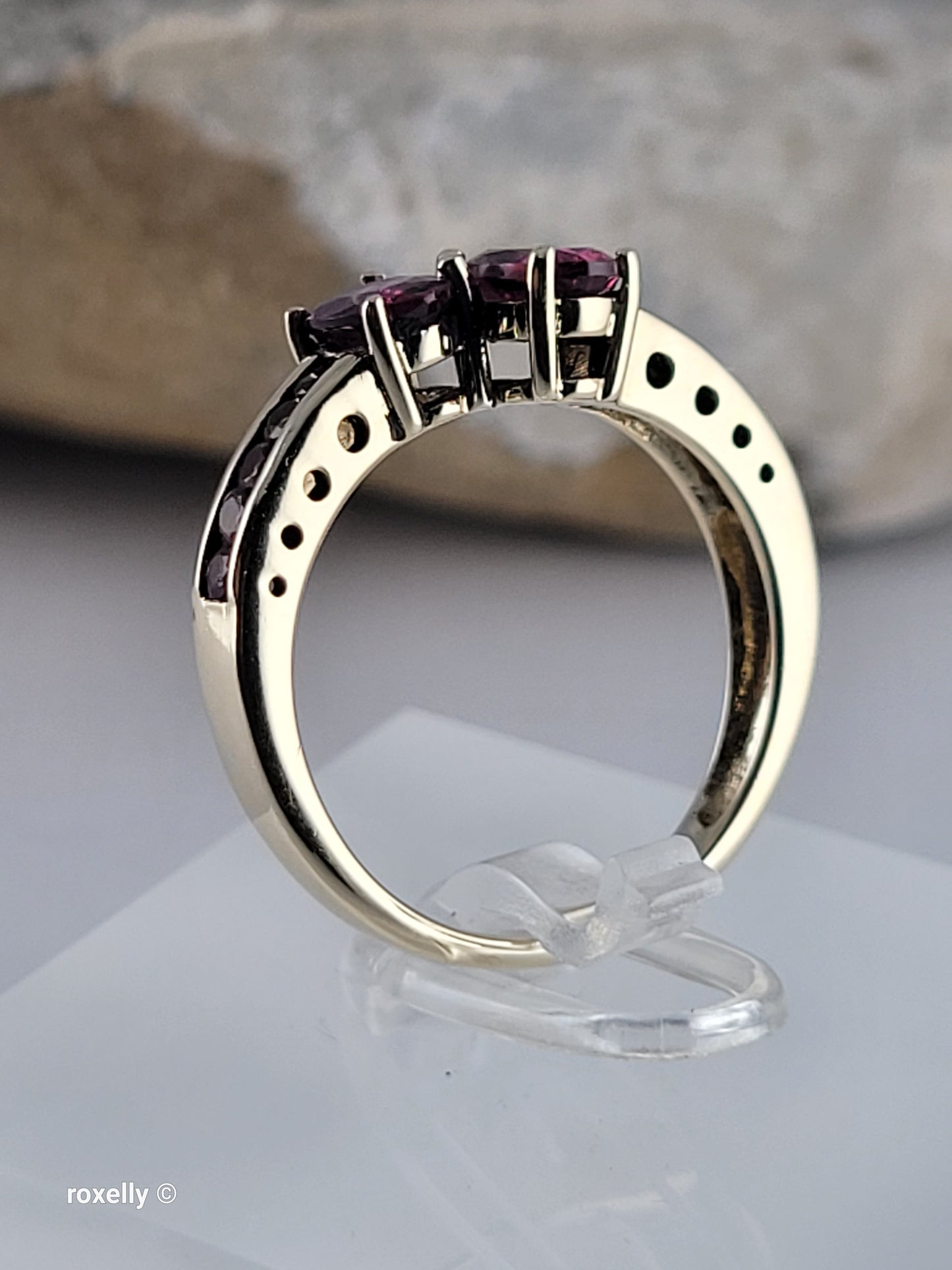 10K Yellow Gold Red Spinel Ring Size 7, Solid Gold