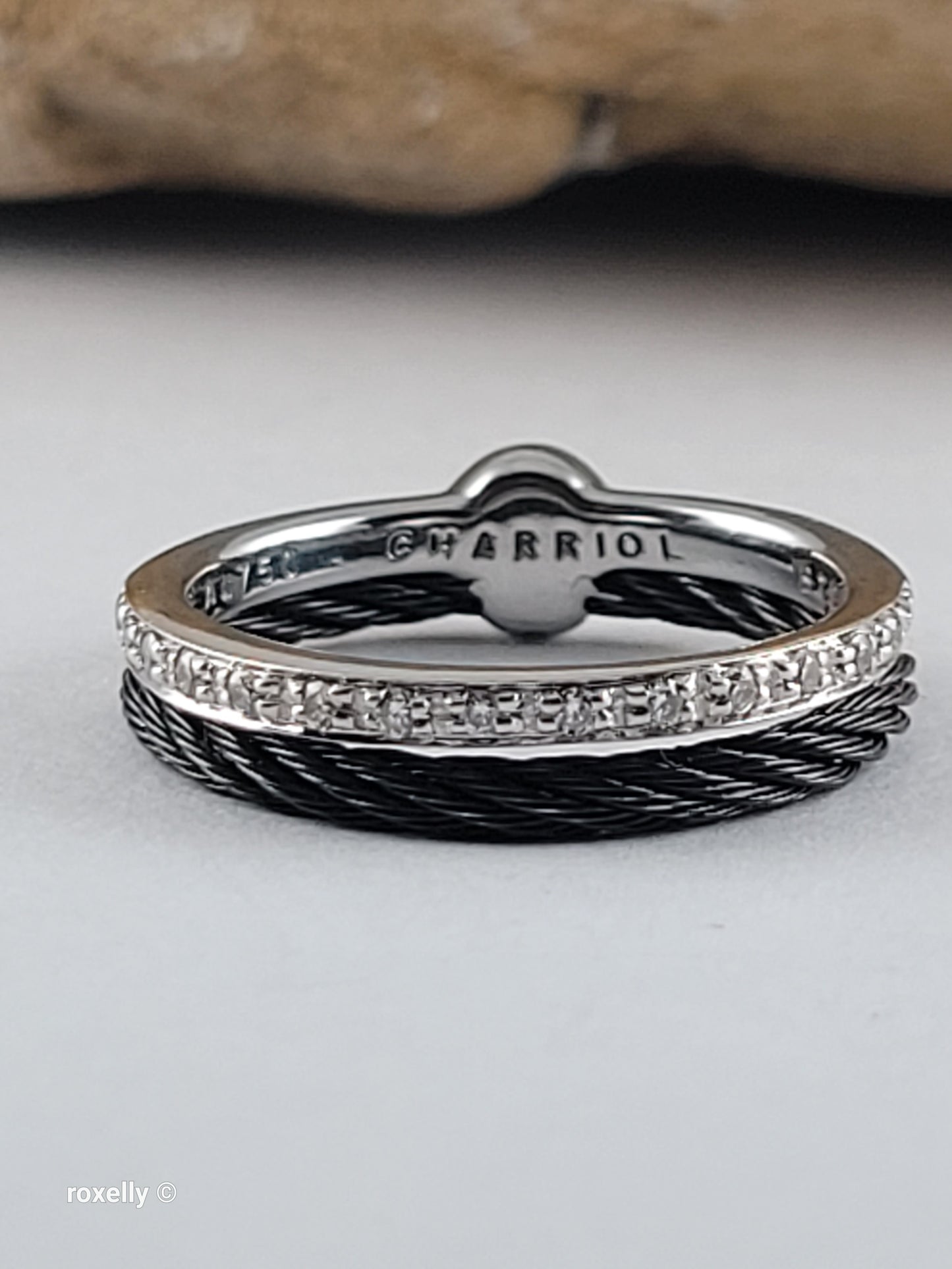 Authentic Charriol Ring – 18k Solid Gold, Geunine Diamonds, and Hypoallergenic Steel Ring – AMAZING!