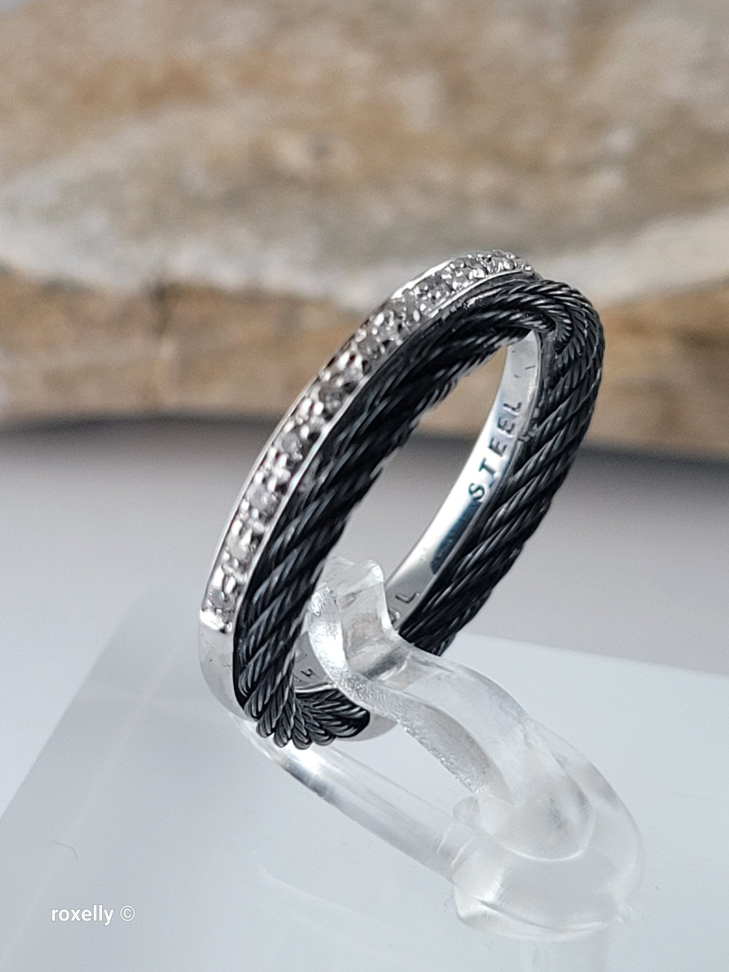 Authentic Charriol Ring – 18k Solid Gold, Geunine Diamonds, and Hypoallergenic Steel Ring – AMAZING!