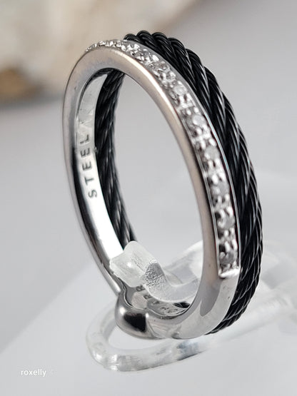 Authentic Charriol Ring – 18k Solid Gold, Geunine Diamonds, and Hypoallergenic Steel Ring – AMAZING!