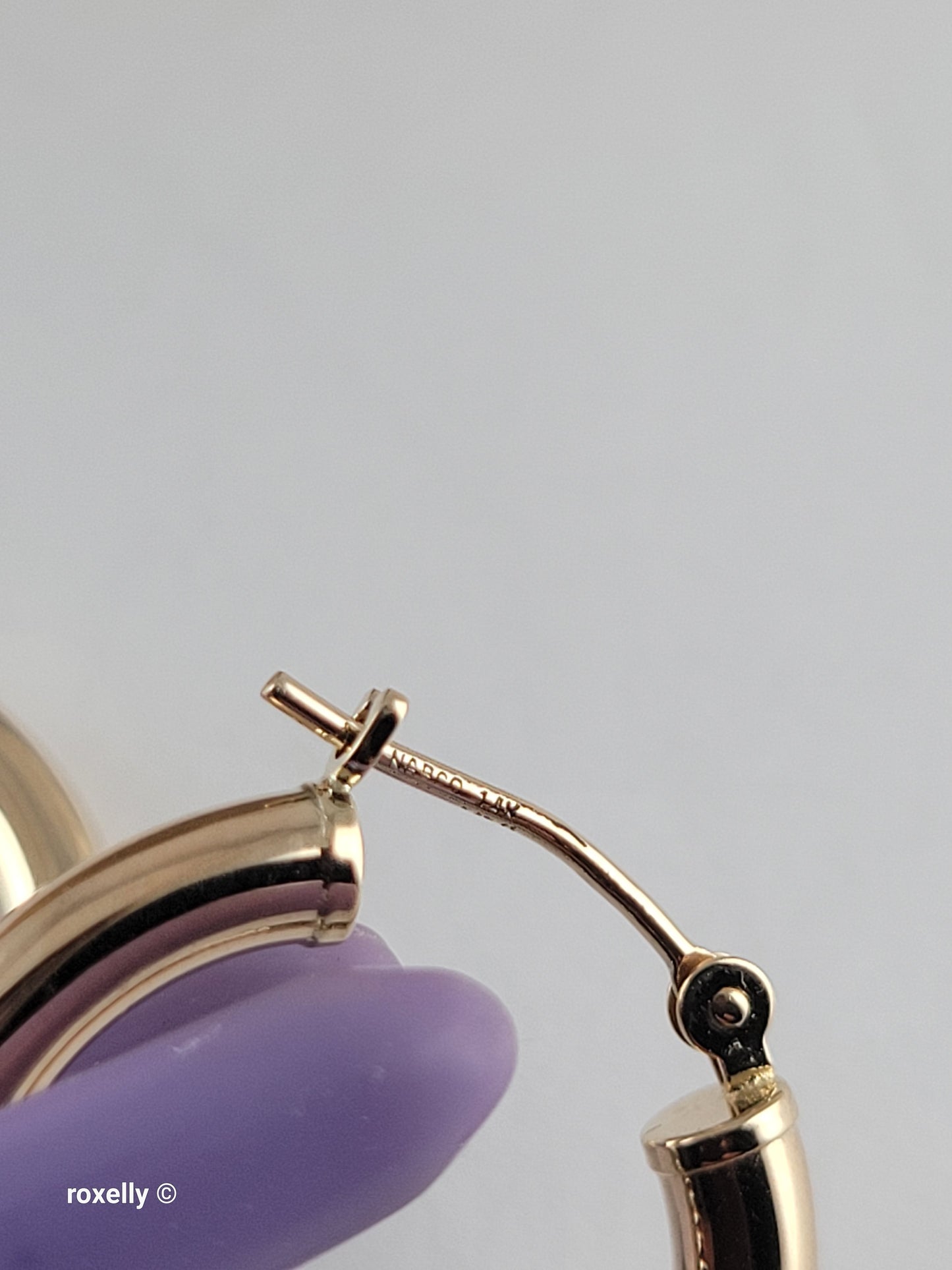 14K Solid Yellow Gold and Sterling Silver Spiral Hoop Earrings