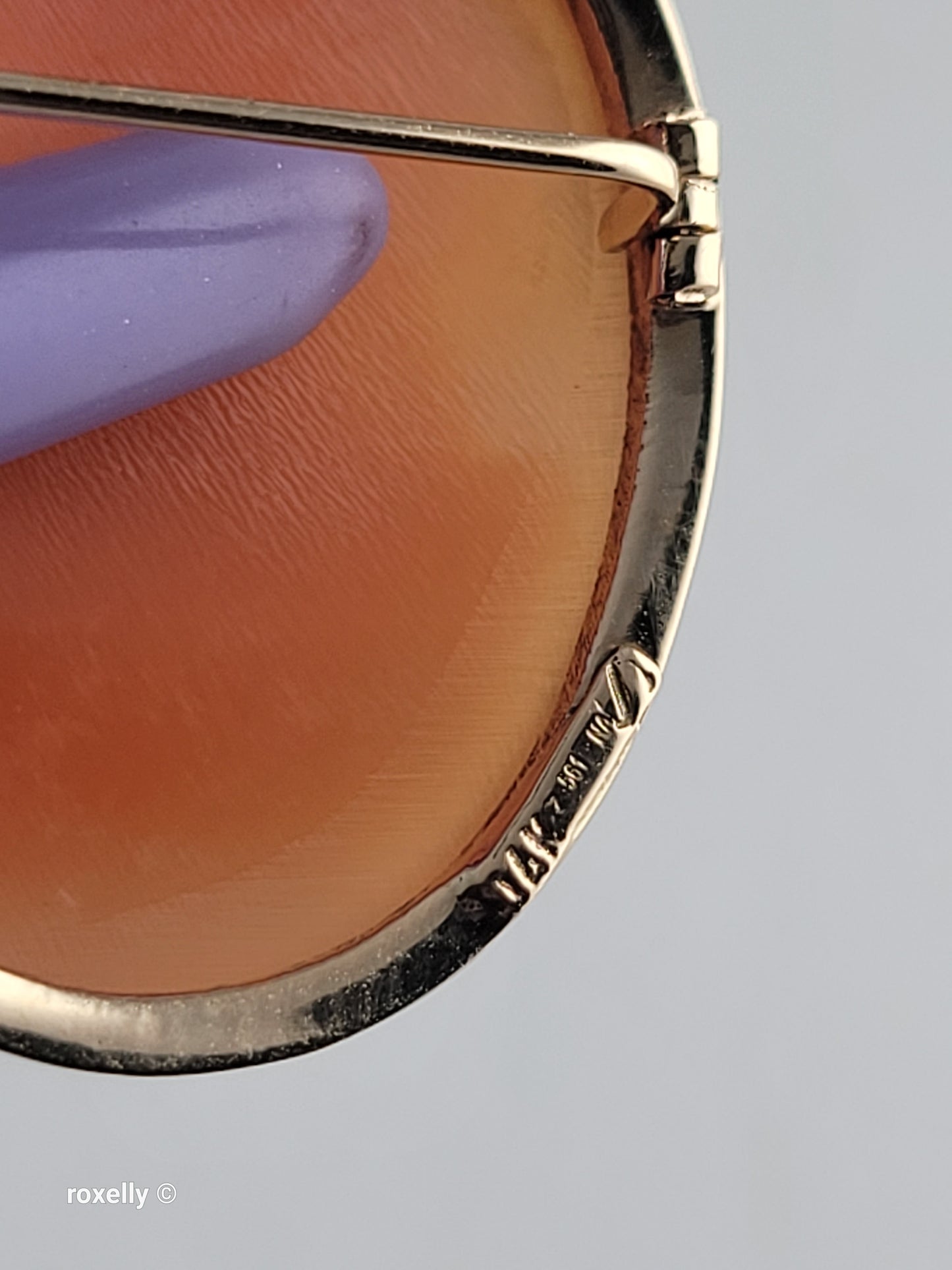 Vintage 14K Gold Italian Cameo Brooch/Pendant – Classic Victorian Profile – Hand-Carved Shell