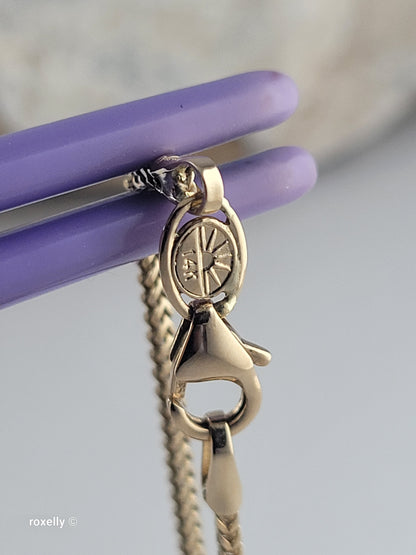 14K Yellow Gold Franco Link Design Necklace, Solid Gold – Made in Italy