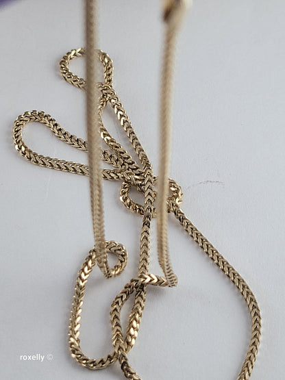 14K Yellow Gold Franco Link Design Necklace, Solid Gold – Made in Italy