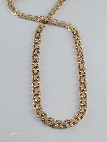14K Yellow Gold Bismark Link Bracelet, Solid Gold!