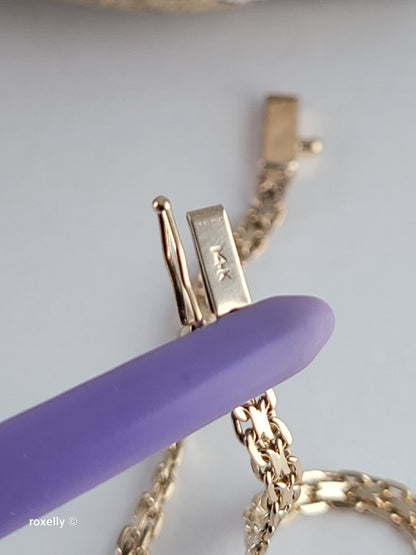 14K Yellow Gold Bismark Link Bracelet, Solid Gold!