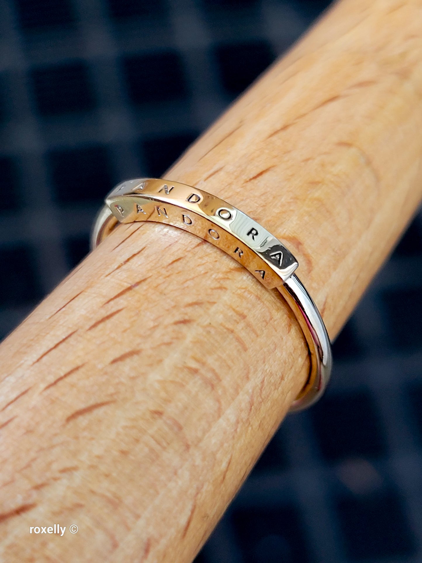 14K Yellow Gold Pandora Signature I-D Ring Size 7.5, Solid Gold!