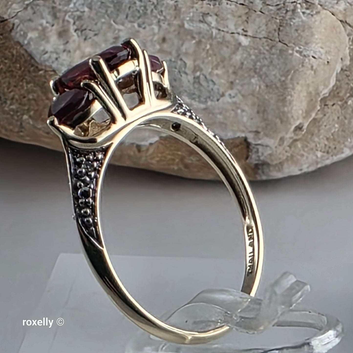 10K Yellow Gold Pink Tourmaline and Genuine Diamonds Ring Size 6.75, Solid Gold!