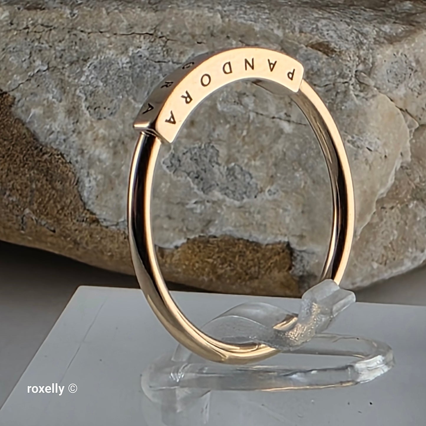 14K Yellow Gold Pandora Signature I-D Ring Size 7.5, Solid Gold!