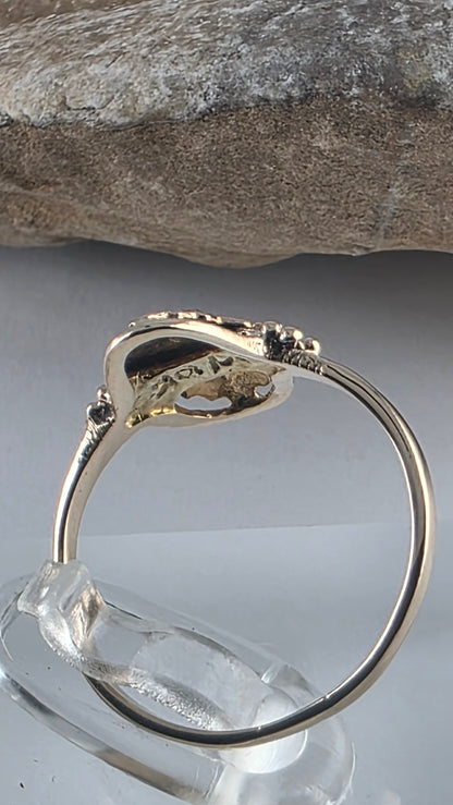 Vintage 10K Yellow & Rose Gold Black Hills Leaves Ring Size 7.5, Solid Gold!