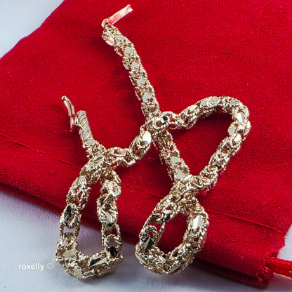 14K Yellow Gold Turkish Rope Link Bracelet or Anklet