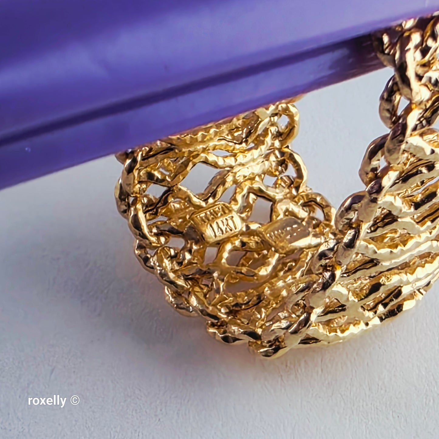 MILOR 14K Yellow Gold Flexible Link Ring Size 11, Solid Gold - Made in Italy!