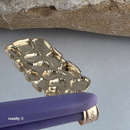 14K Yellow Gold Diamond-Cut Nugget Design Pendant - Solid Gold!