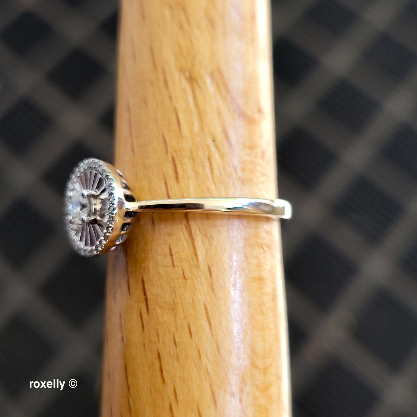 14K White Gold Genuine Diamond Cocktail Ring Size 5.5, Solid Gold!