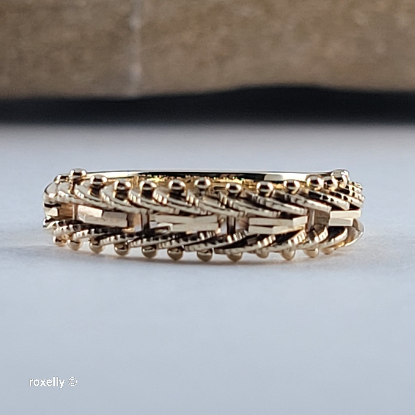 14K Yellow Gold Flexible Chain Ring Size 5 - Solid Gold - view 12