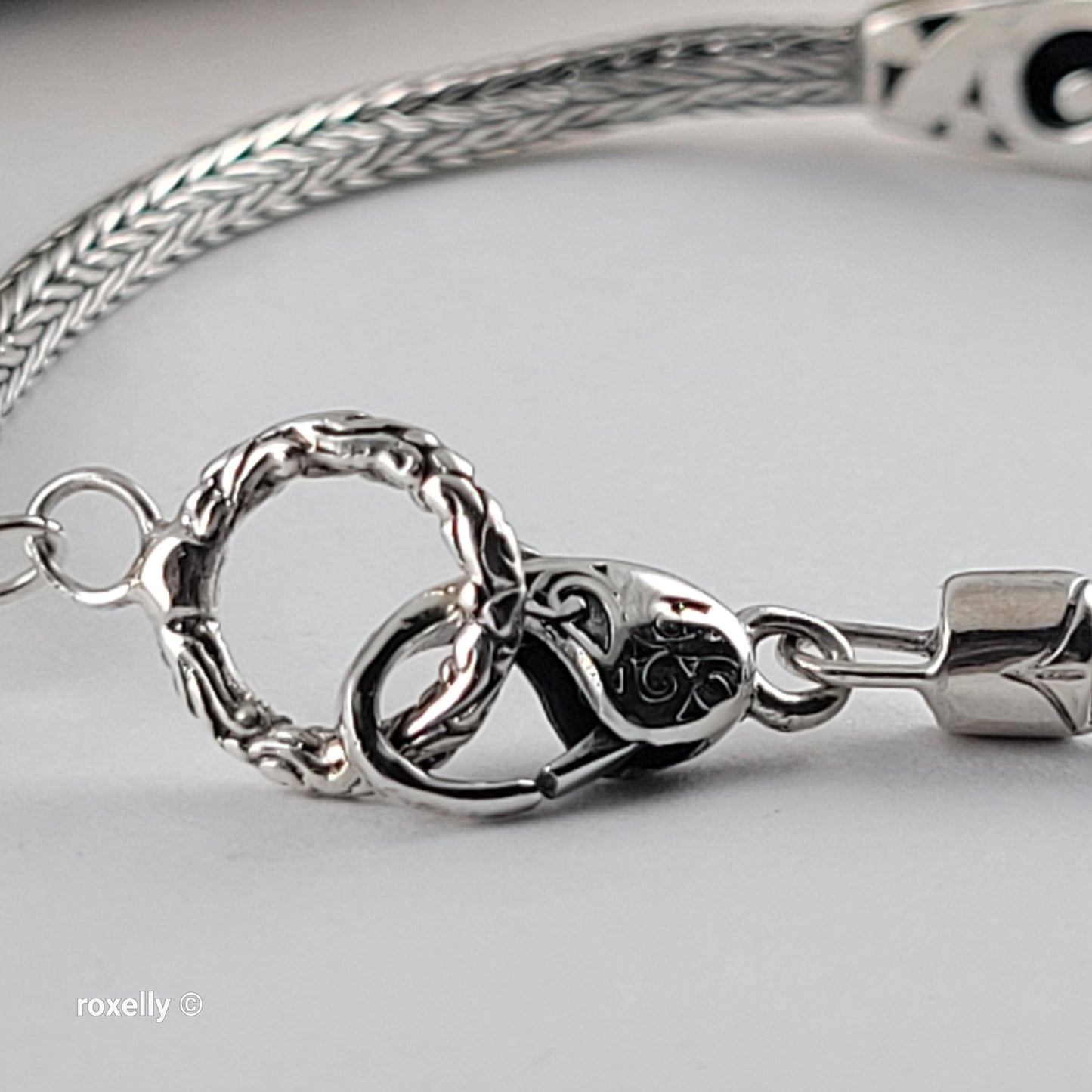 925 Sterling Silver & 18K Yellow Gold Balinese Woven Wheat Chain Bracelet, Made in Indonesia!