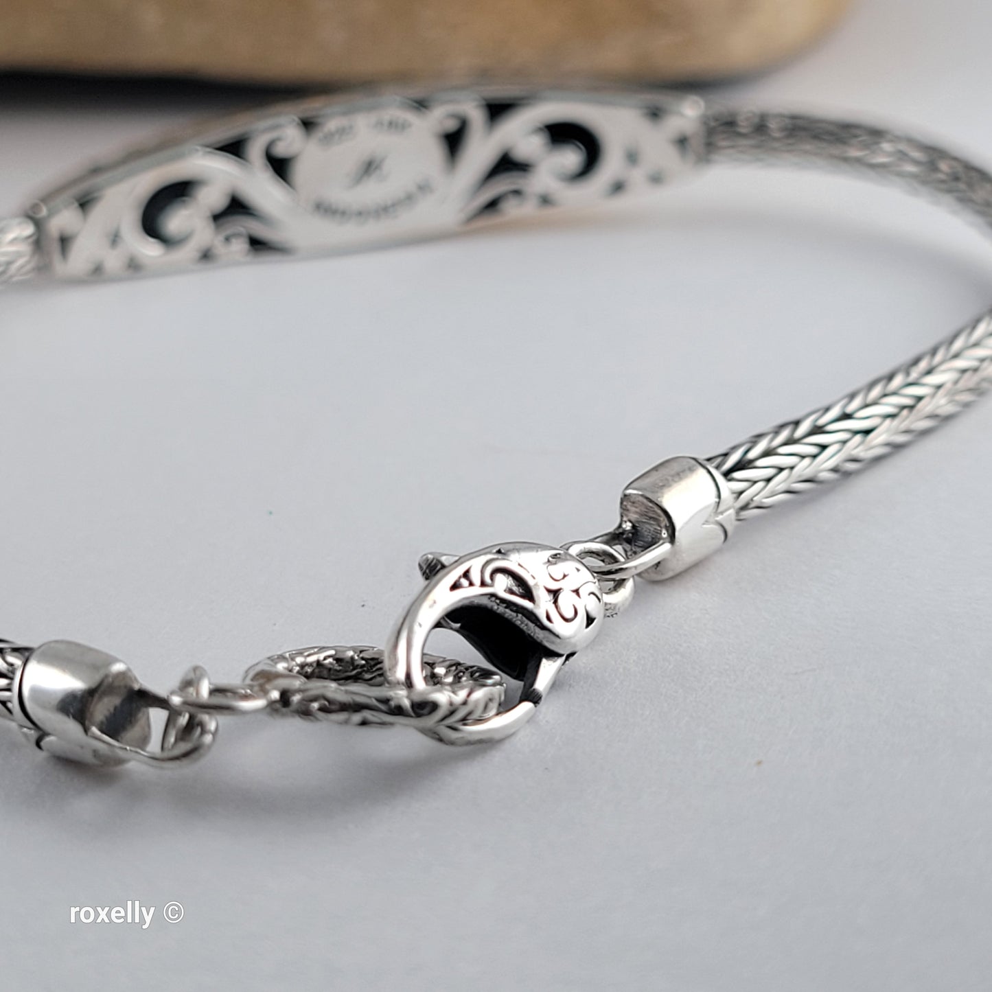 925 Sterling Silver & 18K Yellow Gold Balinese Woven Wheat Chain Bracelet, Made in Indonesia!