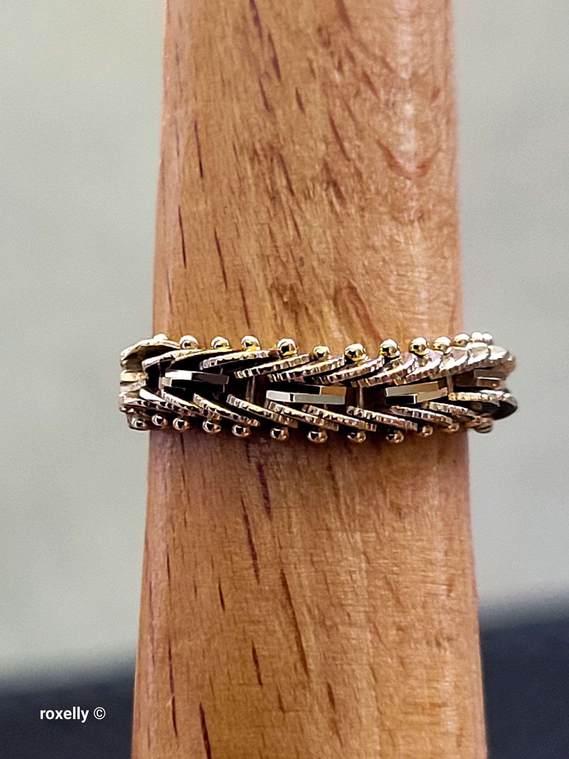 14K Yellow Gold Flexible Chain Ring Size 5 - Solid Gold - view 10