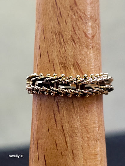 14K Yellow Gold Flexible Chain Ring Size 5 - Solid Gold - view 10