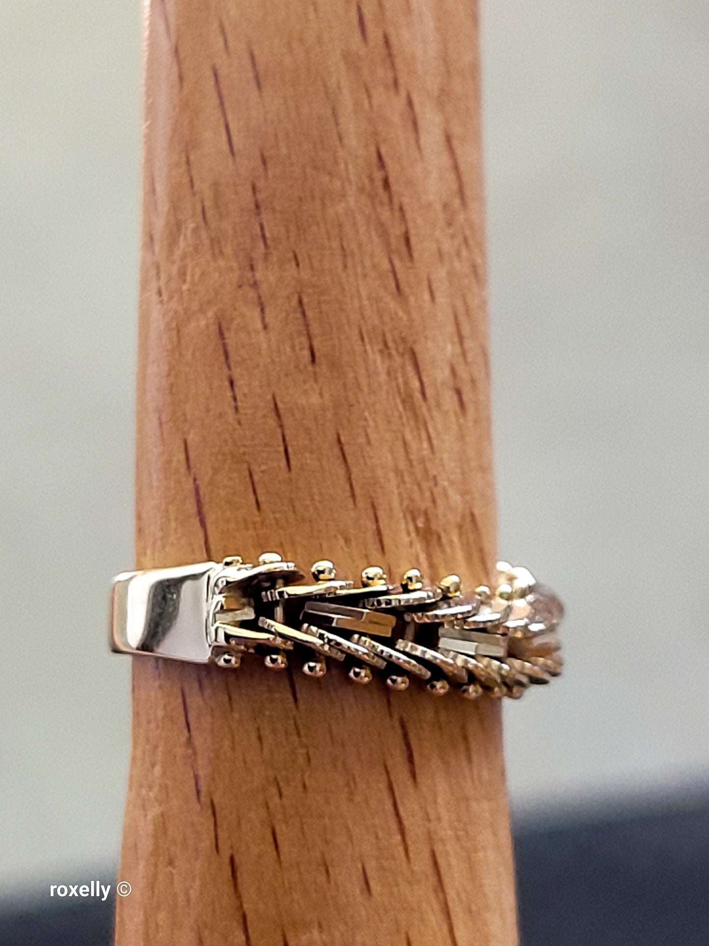 14K Yellow Gold Flexible Chain Ring Size 5 - Solid Gold - view 9