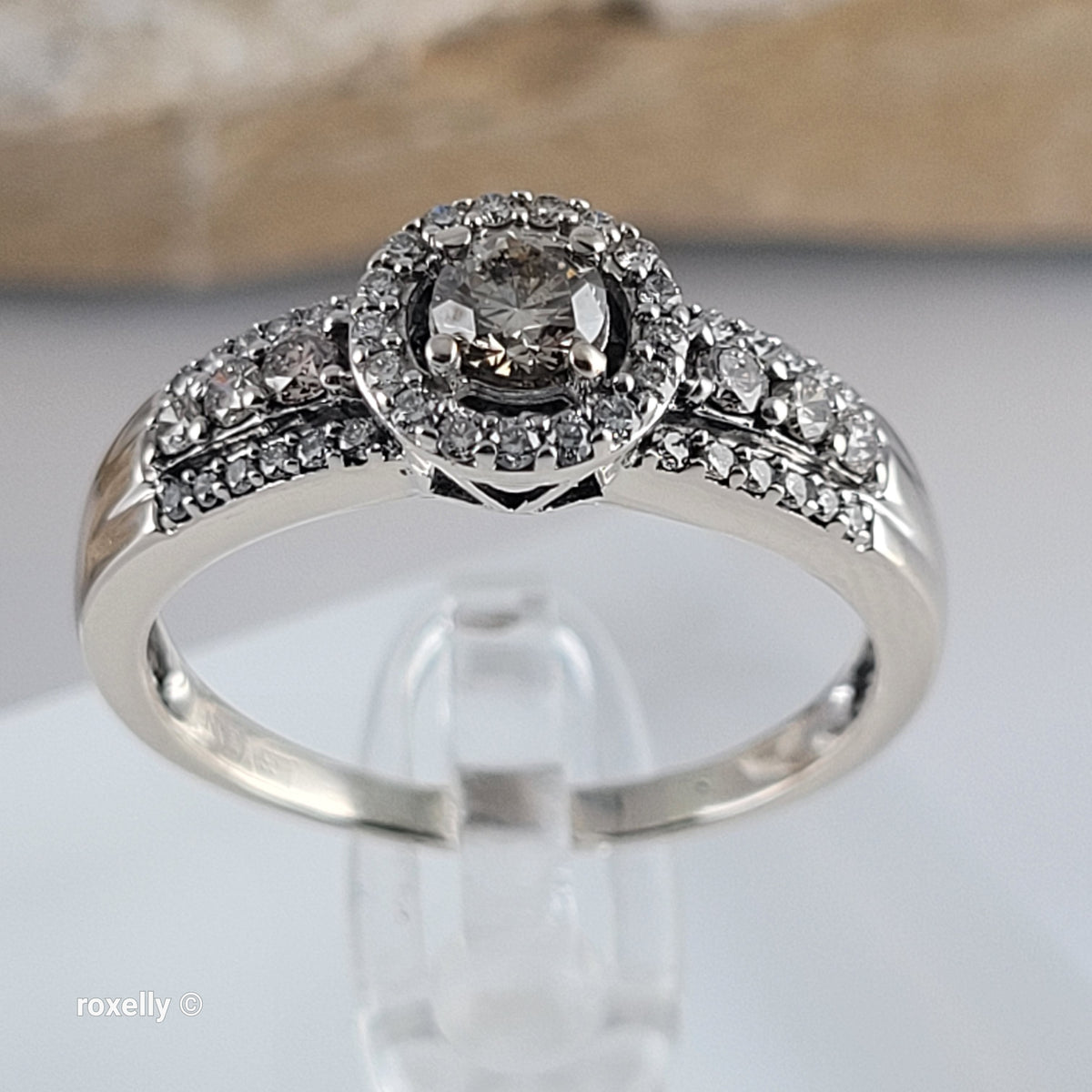 Le Vian 14K White Gold Chocolate & Vanilla Diamonds Ring Size 9.75 - Solid Gold