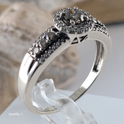 Le Vian 14K White Gold Chocolate & Vanilla Diamonds Ring Size 9.75 - Solid Gold