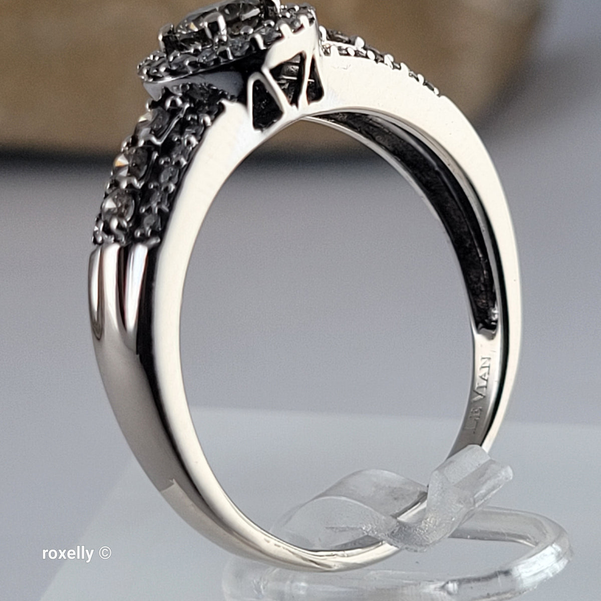 Le Vian 14K White Gold Chocolate & Vanilla Diamonds Ring Size 9.75 - Solid Gold