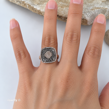 $6500 LeVian 14K Rose Gold Genuine Chocolate & Vanilla Diamonds Ring Size 7 - Solid Gold!