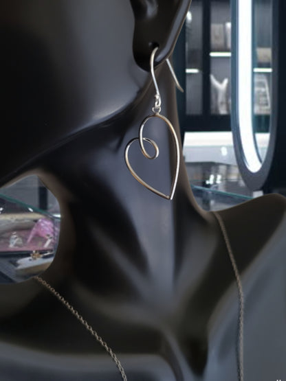 ❤️925 Lovely Sterling Silver Heart-Shaped Earrings!