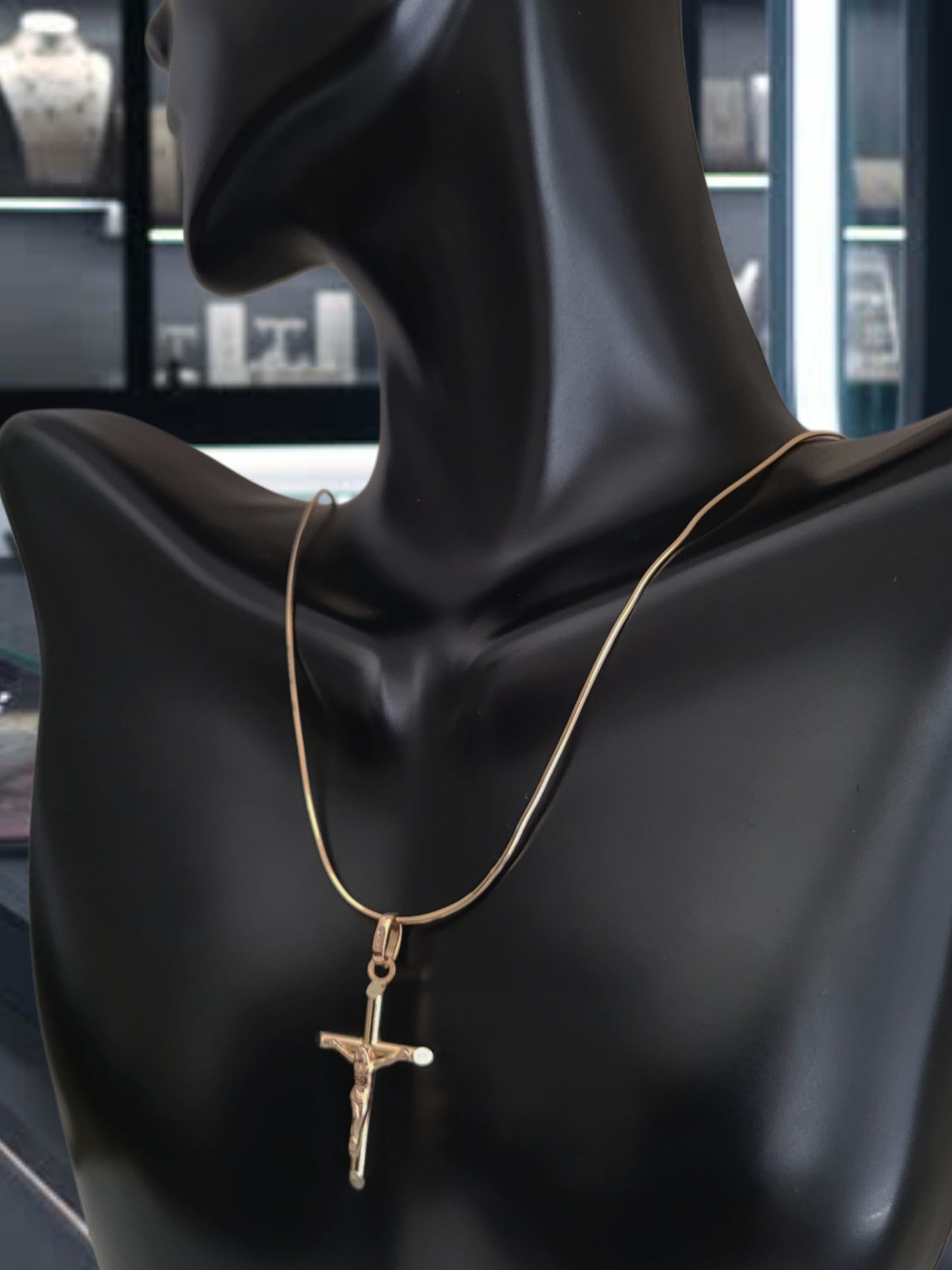 ❤️14k Small Solid Yellow Gold Crucifix Pendant!