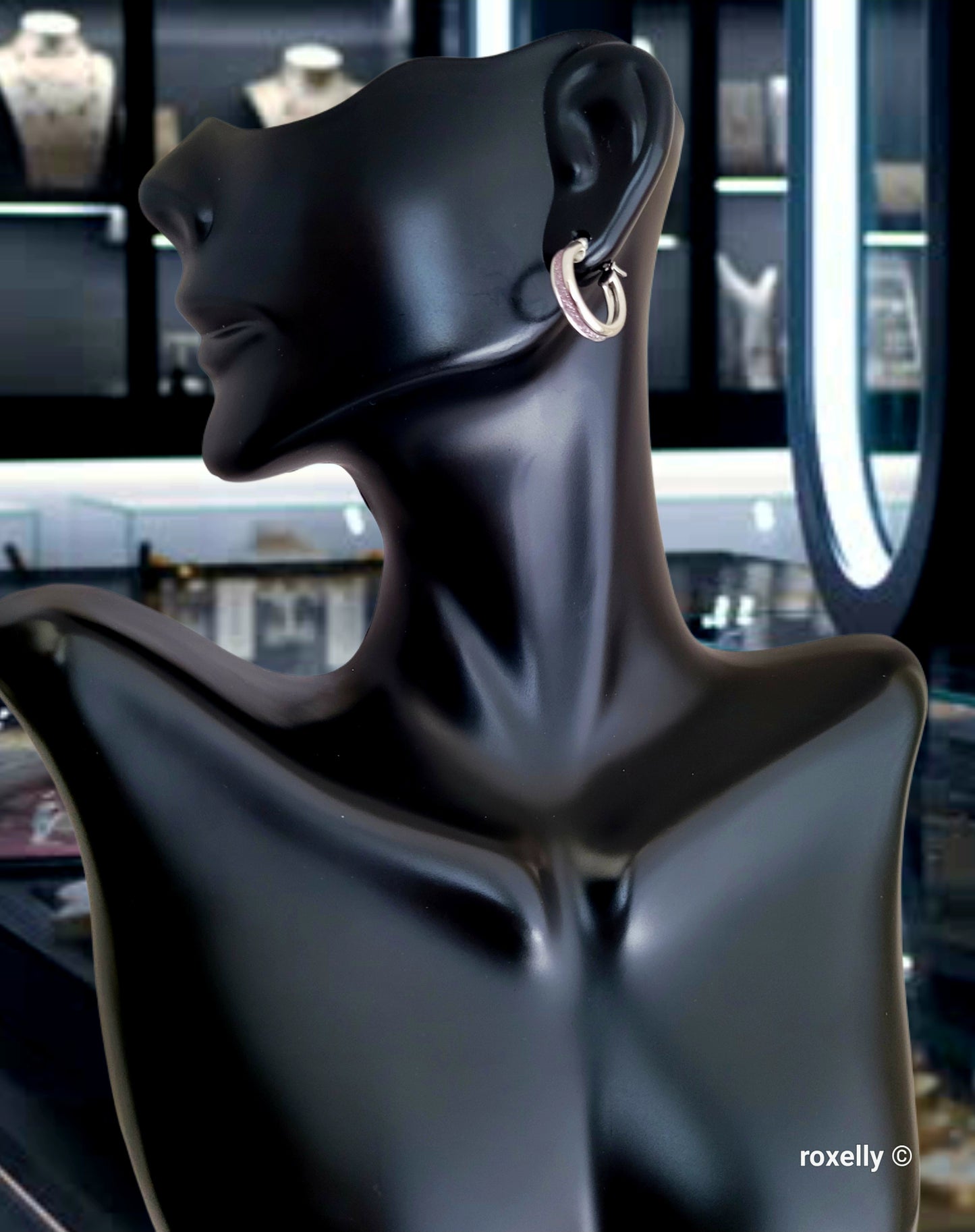 ♥️Sterling Silver Small Sandblasted Hoop Earrings! Bellos Aretes Con Efecto De Arena