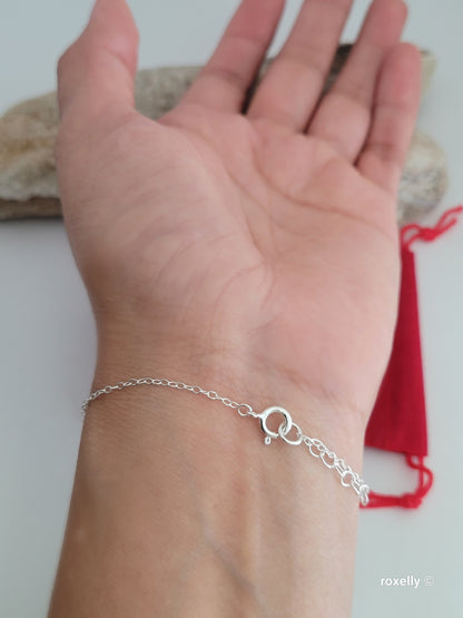 ♥️Sterling Silver Sodalite Beaded Anclet Or Bracelet, Beautiful Tobillera De Plata Esterlina