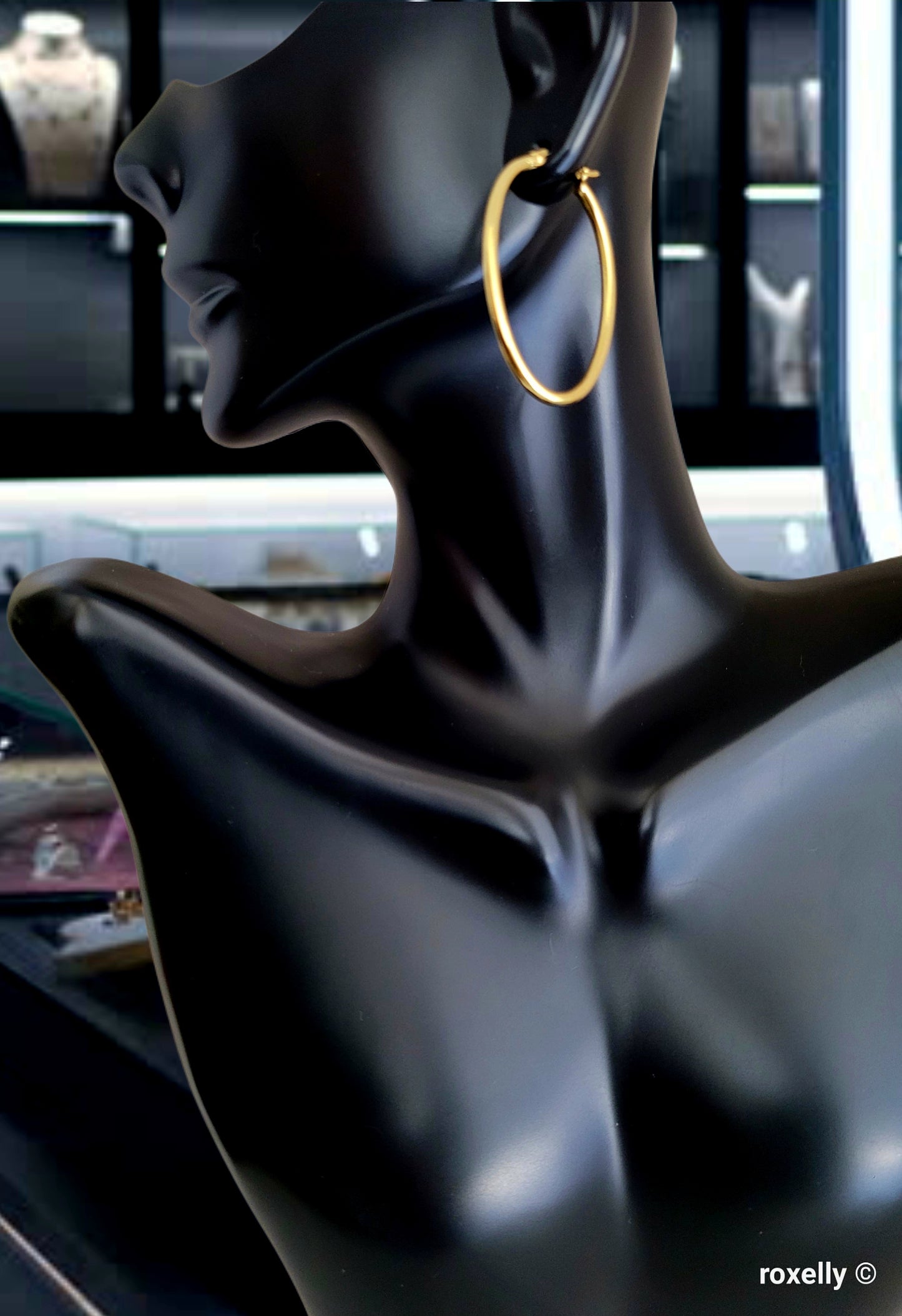 ♥️Sterling Silver Oval Hoop 37mm Earrings - Elegant Lightweight Design! 👌🎁