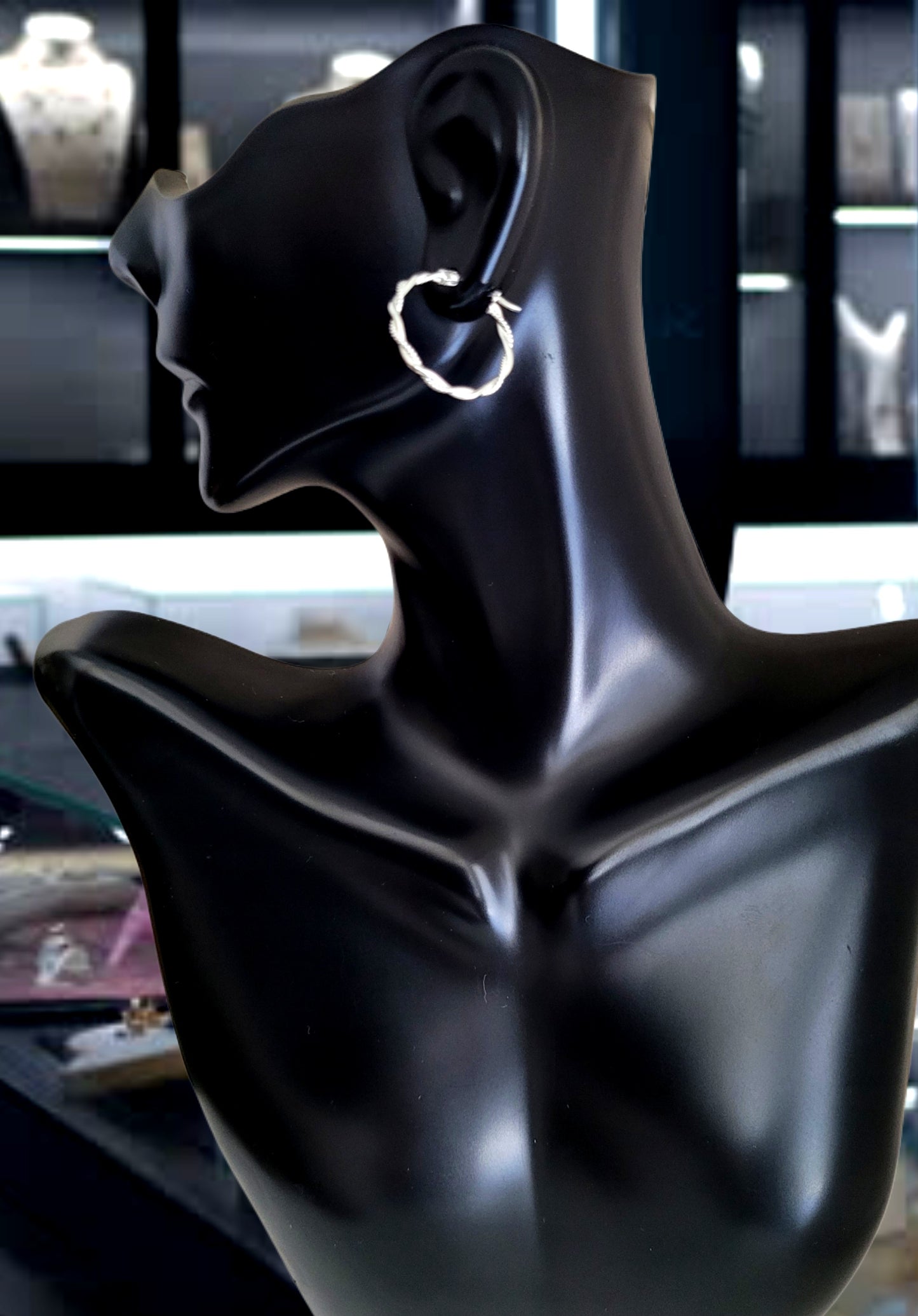 ♥️Sterling Silver Twist Wrap Hoop Earrings