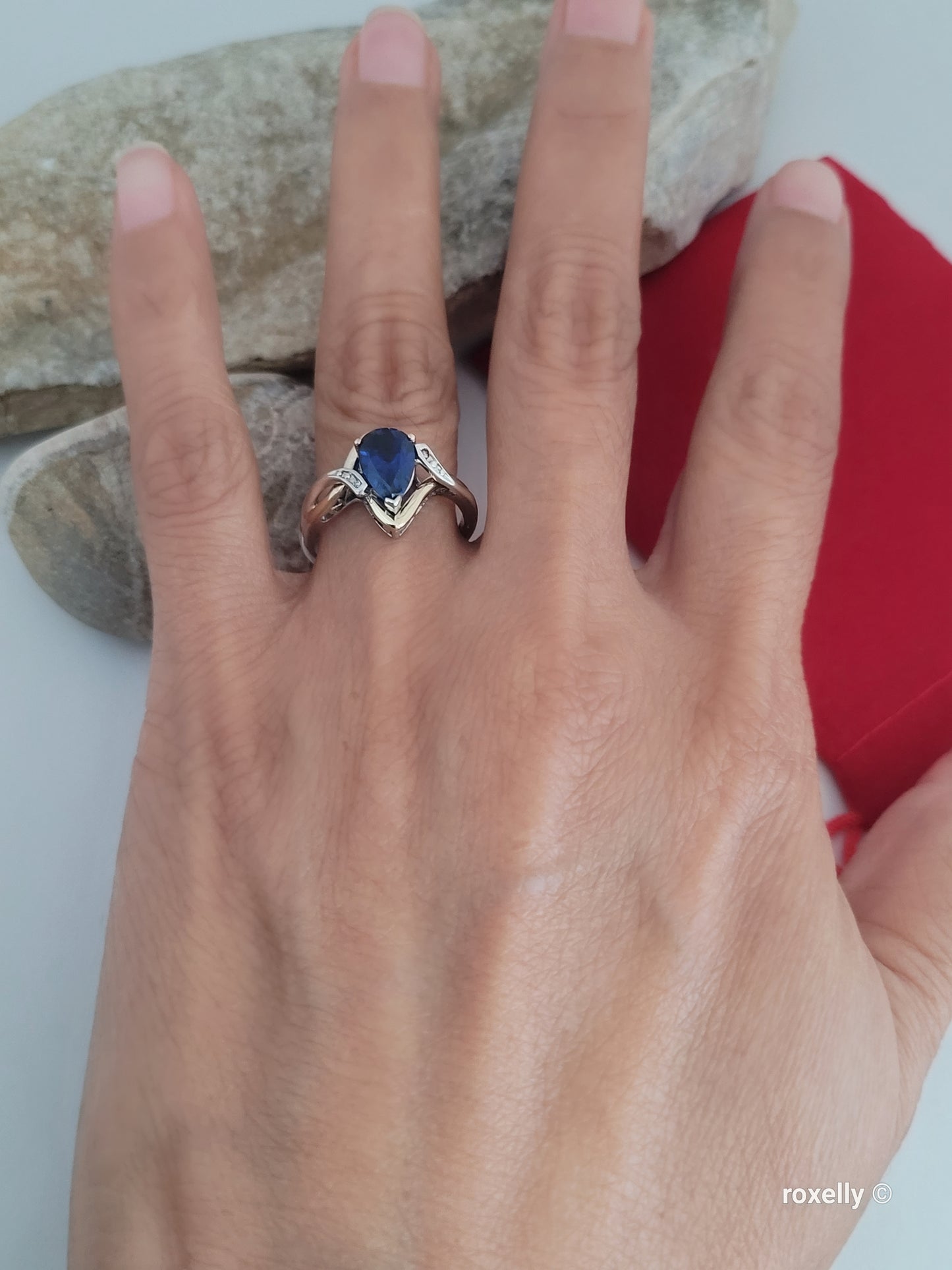 ❤️Sterling Silver & Solid Gold Sapphire and Diamond Set – Ring (Size 6.75), Necklace & Pendant!